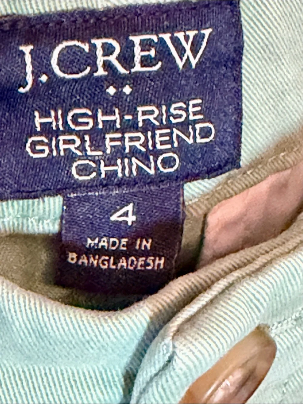 J.Crew High-Rise Girlfriend Chino Pants Mint Green Size 4
